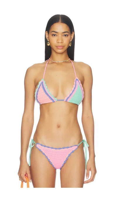 Beach Riot Winona Bikini Top In Multi
