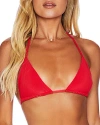 Beach Riot Winona String Bikini Top In Red