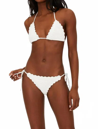 Beach Riot Winona Crochet Bikini Top In White