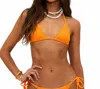 Beach Riot Winona Triangle Bikini Top In Orange