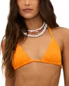 Beach Riot Winona Triangle Bikini Top In Hibiscus Sorbet