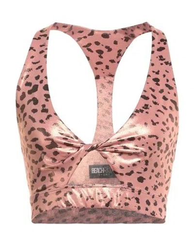 Beach Riot Woman Top Blush Size L Nylon, Elastane In Pink