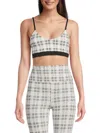 BEACH RIOT WOMEN'S GEORGIA PLAID CROP TOP