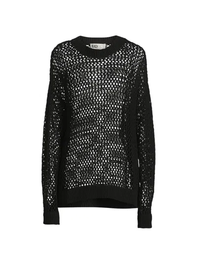Beach Riot Women's Hilary Cotton-blend Knit Sweater In Black