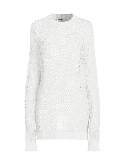 Beach Riot Women's Hilary Cotton-blend Knit Sweater In White