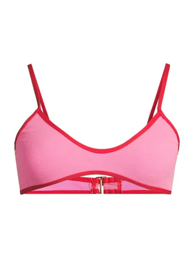 Beach Riot Leona Bikini Top In Multi