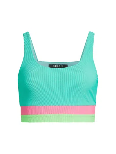 Beach Riot Women's Mackenzie Colorblocked Bikini Top In Multi