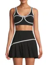 Beach Riot Olympia Top In Black White