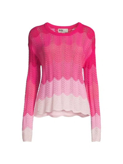Beach Riot Balboa Beach Sweater In Electric Pink Wave In Multi