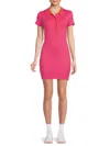 BEACH RIOT WOMEN'S PRESLEY RIBBED POLO BODYCON MINIDRESS