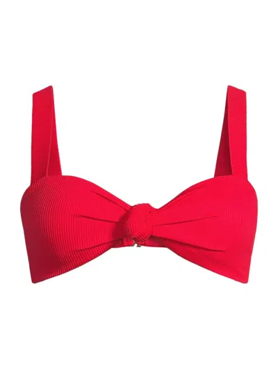 Beach Riot Sophia Bikini Top In Red