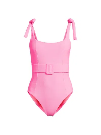 Beach Riot Women's Sydney Ribbed One-piece Swimsuit In Pink