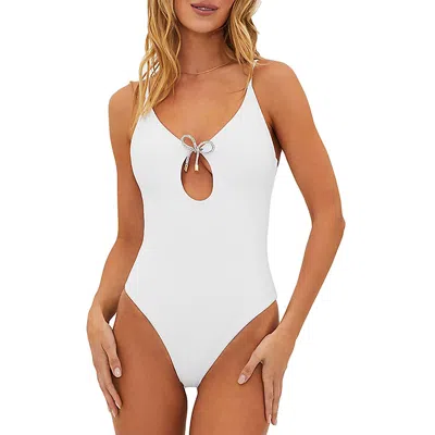 Beach Riot Priscilla One-piece Swimsuit In White