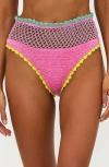 Beach Riot Brinley Bikini Bottom In Technicolor Rays