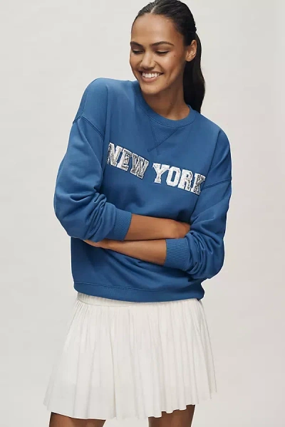 Beach Riot X Anthropologie City Sweatshirt In Blue