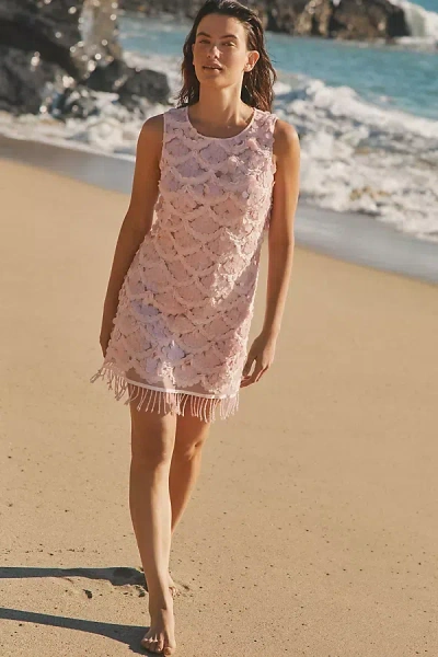 Beach Riot X Anthropologie Claud Sleeveless Cover-up Mini Dress In Pink