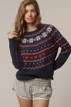 Beach Riot X Anthropologie Crew-neck Sweater In Blue