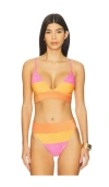 Beach Riot X Revolve Riza Triangle Bikini Top In Multi