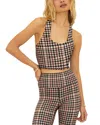 Beach Riot Yara Top In Midnight Houndstooth
