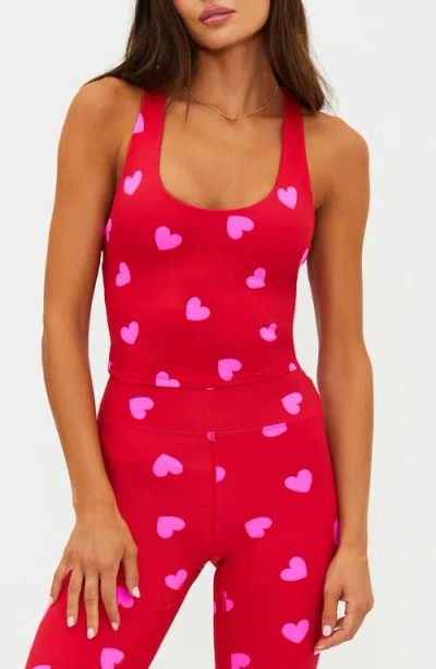 Beach Riot Yara Heart Print Tank In Animal Print