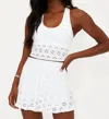 Beach Riot Yara Racerback Crop Tank In White