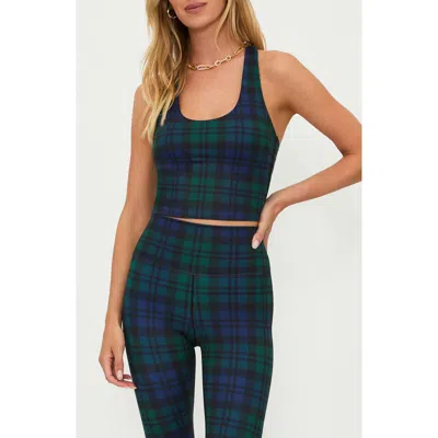 BEACH RIOT BEACH RIOT YARA PLAID RACERBACK CROP TANK