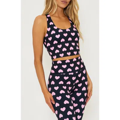 Beach Riot Yara Racerback Cotton Crop Tank In Love Heart