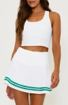 Beach Riot Yara Racerback Crop Tank In Courtside White