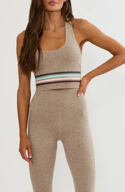Beach Riot Yara Racerback Crop Tank In Brown