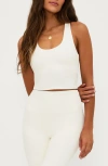 Beach Riot Yara Racerback Crop Tank In Snow Cloud