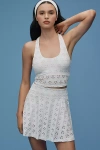 Beach Riot Yara Racerback Crop Tank In White