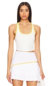 Beach Riot Yara Active Top In White Sand In 白沙色