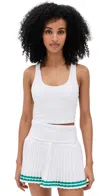 Beach Riot Yara Racerback Crop Tank In Courtside White