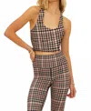 Beach Riot Yara Top In Midnight Houndstooth In Multi
