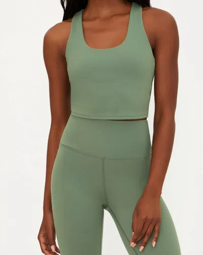 Beach Riot Yara Top In Queen Palm Green In Multi