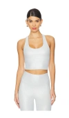 Beach Riot Yara Top In Metallic Silver