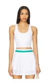 Beach Riot Yara Racerback Crop Tank In White