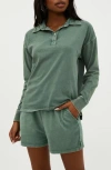 Beach Riot Zion Long Sleeve Top In Queen Palm In Queen Palm