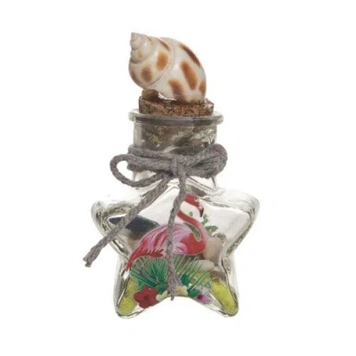 Beachcombers 3.14" Gls Btl With Flamingo Sand & Toys In Pink