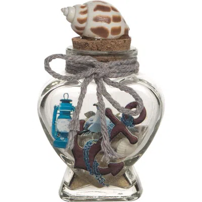 Beachcombers 3.14" Gls Btl With Prt Anchor Sand & Toys In Brown