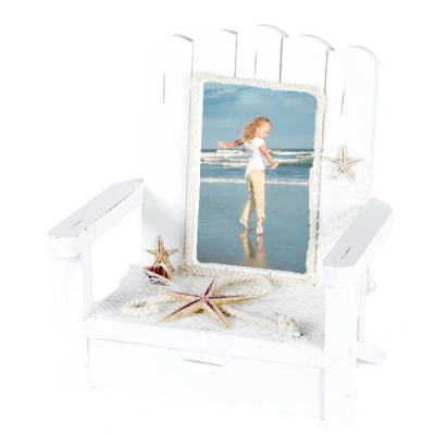 Beachcombers 4x6 Beach Chair Photo Picture Frame In White