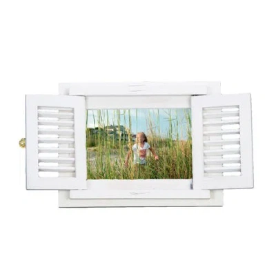 Beachcombers 5x7 Shutter Photo Frame In White