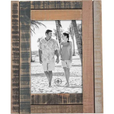 Beachcombers 5x7 Wood Seaside Village Photo Frame Picture Holder In Brown