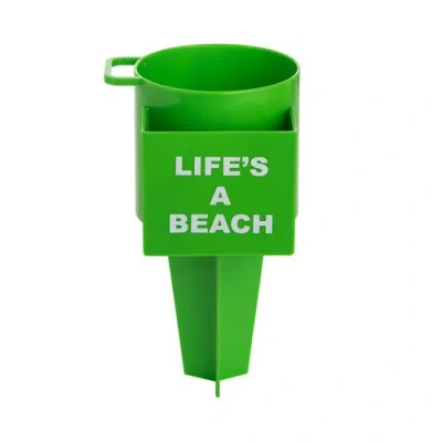 Beachcombers 8" Plastic Green Lifes Beach Drink Spike