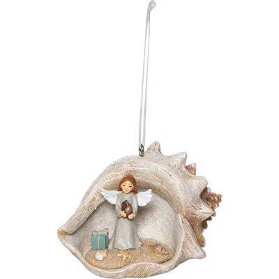 Beachcombers Angel Shell Tree Ornament In Animal Print