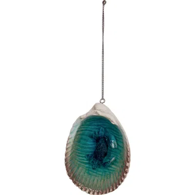 Beachcombers Blue Crab In Seashell Tree Ornament In Multi