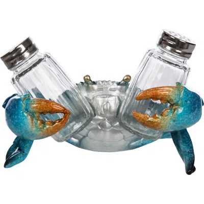 Beachcombers Blue Crab Salt & Pepper Shaker Set In Multi