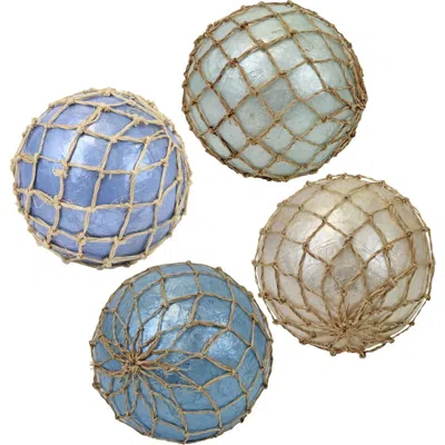 Beachcombers Capiz Decorative Balls Set Of 4 In Multi
