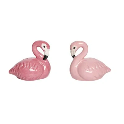 Beachcombers Flamingo Salt And Pepper Shaker Set Of 2 In Pink
