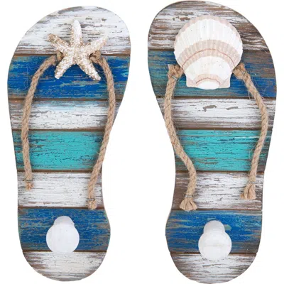Beachcombers Flip Flop Hooks, Assortment Of 2 In Blue